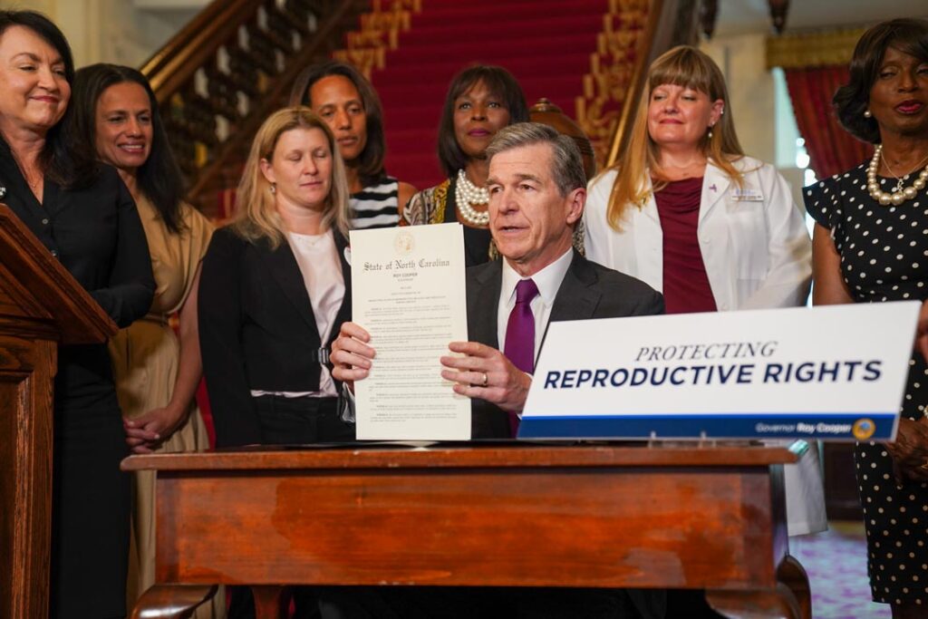 Roy Cooper at work as governor